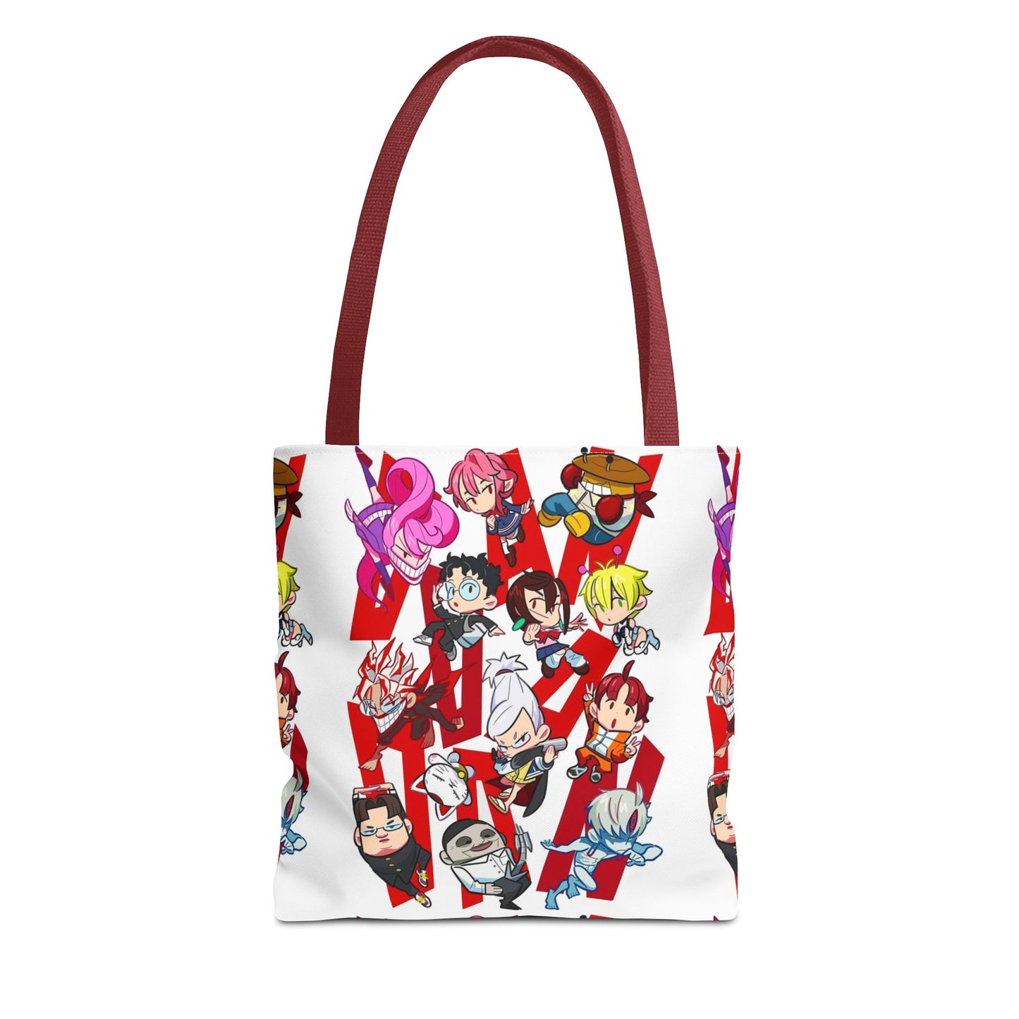 Dandadan Anime Character Collage Tote Bag — Chibi Pop Art All-Over Print