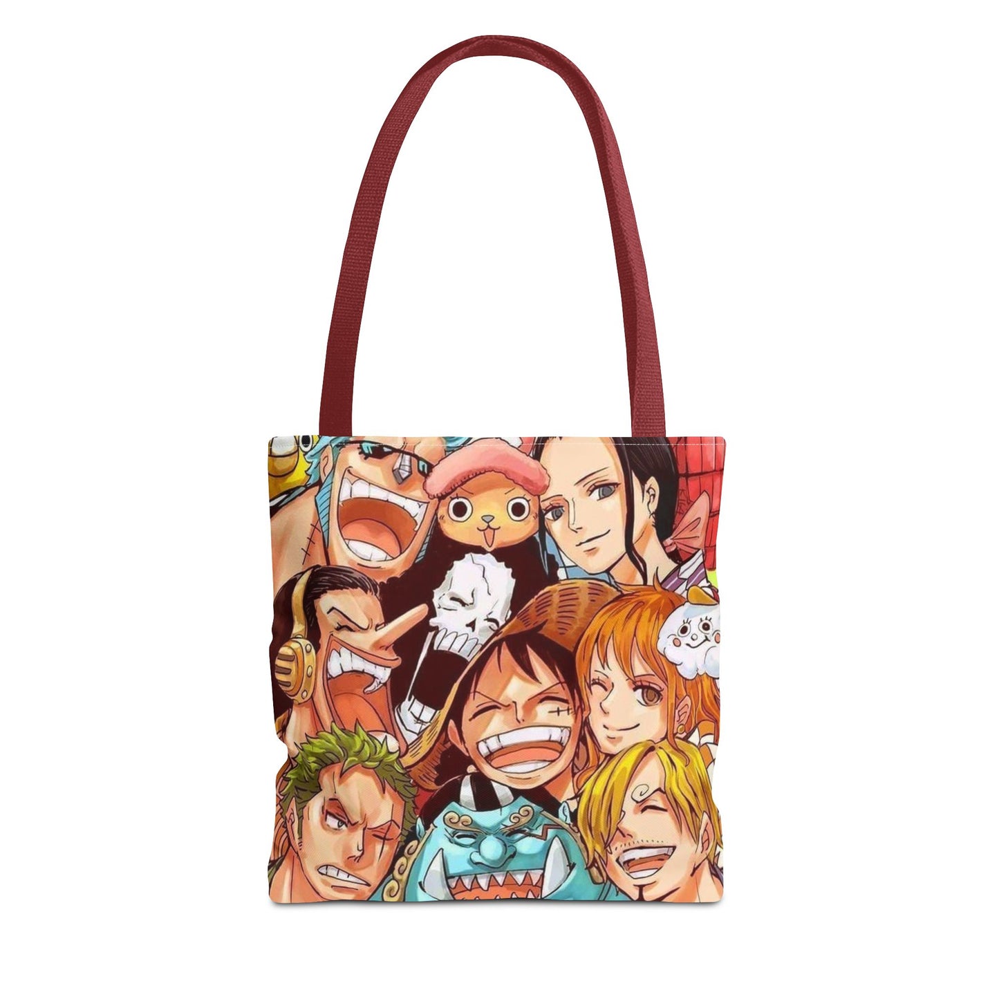 One Piece Anime Crew Smile Tote Bag – Colorful Manga Character All-Over Print
