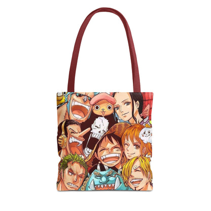 One Piece Anime Crew Smile Tote Bag – Colorful Manga Character All-Over Print