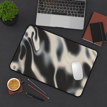 Sleek Black Desk Mat
