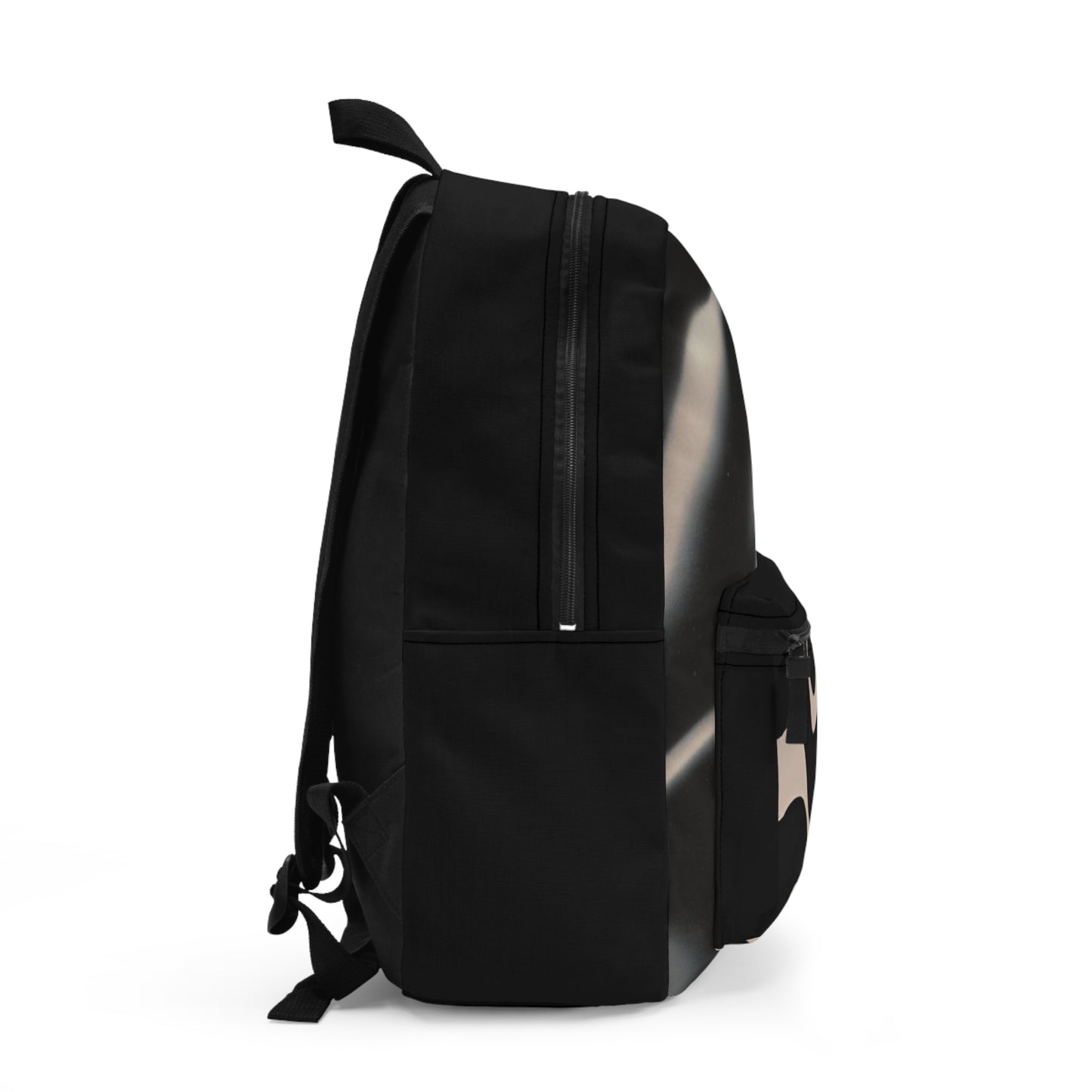 Stylish Black and Beige Abstract Backpack