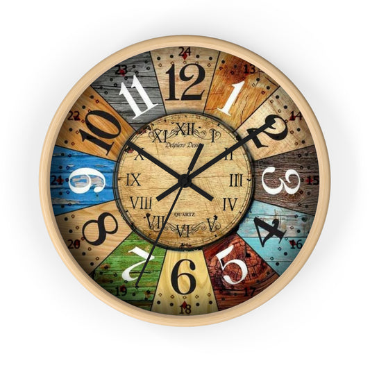 Rustic Wood Wall Clock