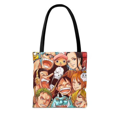 One Piece Anime Crew Smile Tote Bag – Colorful Manga Character All-Over Print