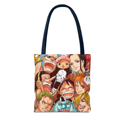 One Piece Anime Crew Smile Tote Bag – Colorful Manga Character All-Over Print