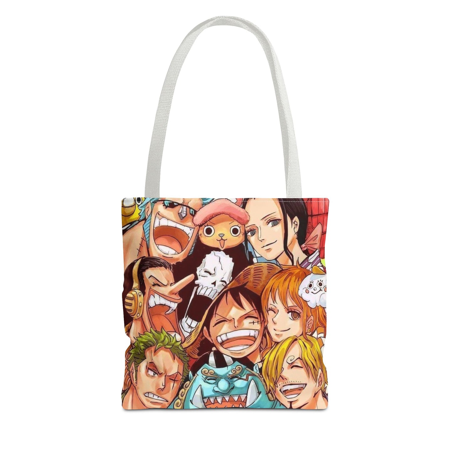 One Piece Anime Crew Smile Tote Bag – Colorful Manga Character All-Over Print