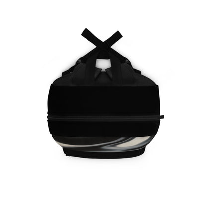 Stylish Black and Beige Abstract Backpack