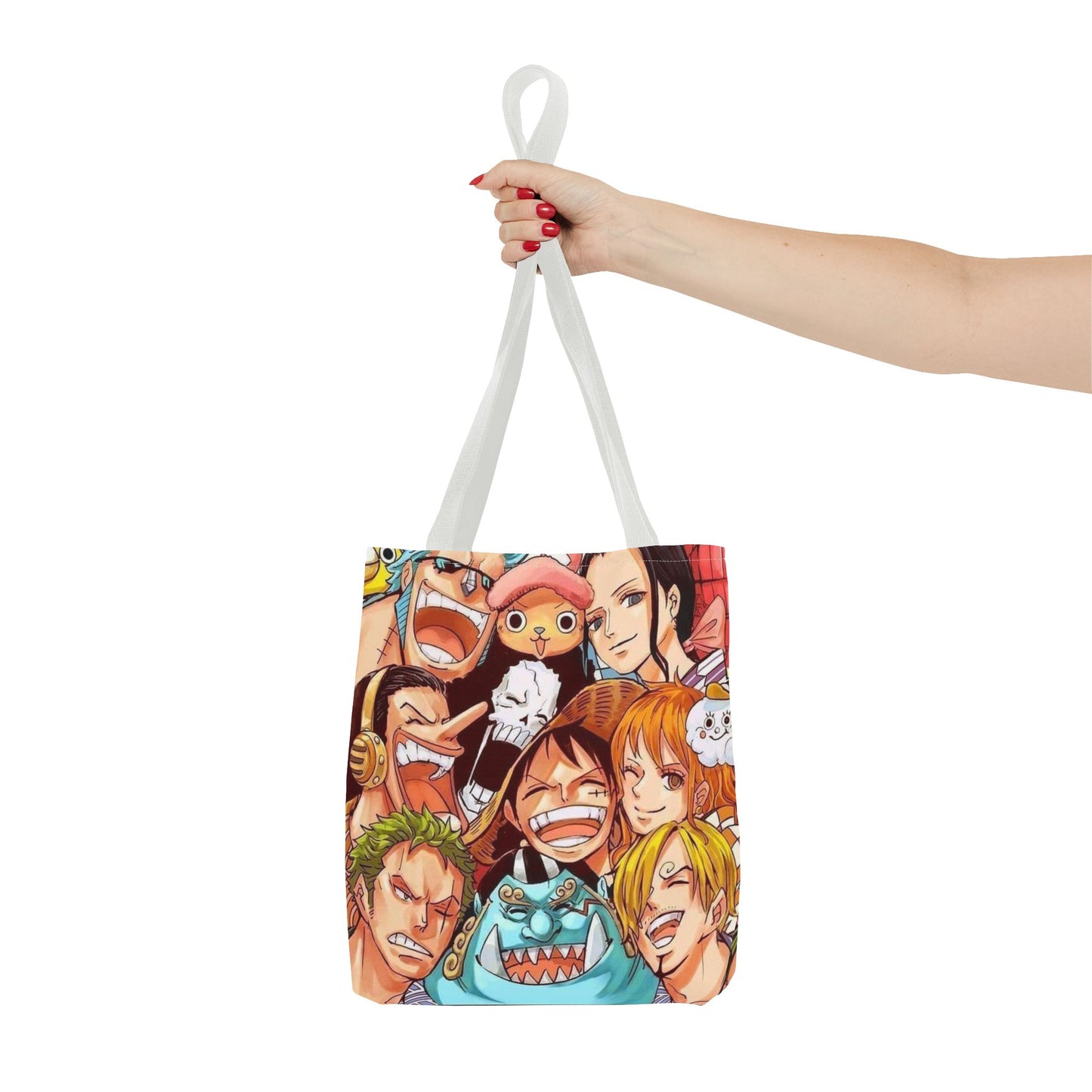 One Piece Anime Crew Smile Tote Bag – Colorful Manga Character All-Over Print