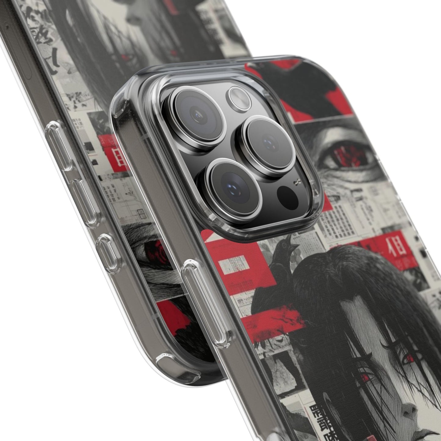 Anime-Inspired Clear Impact-Resistant Phone Case