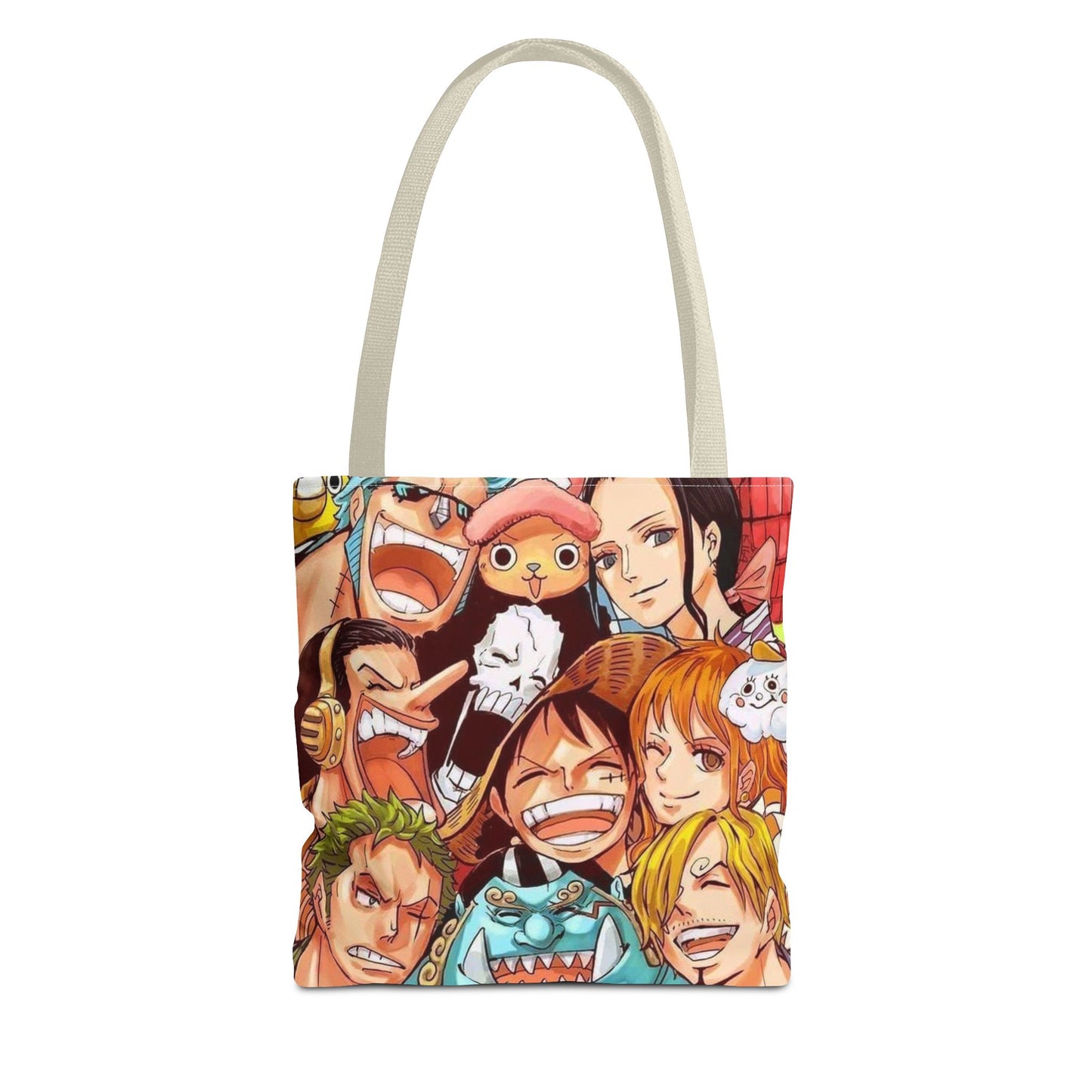 One Piece Anime Crew Smile Tote Bag – Colorful Manga Character All-Over Print