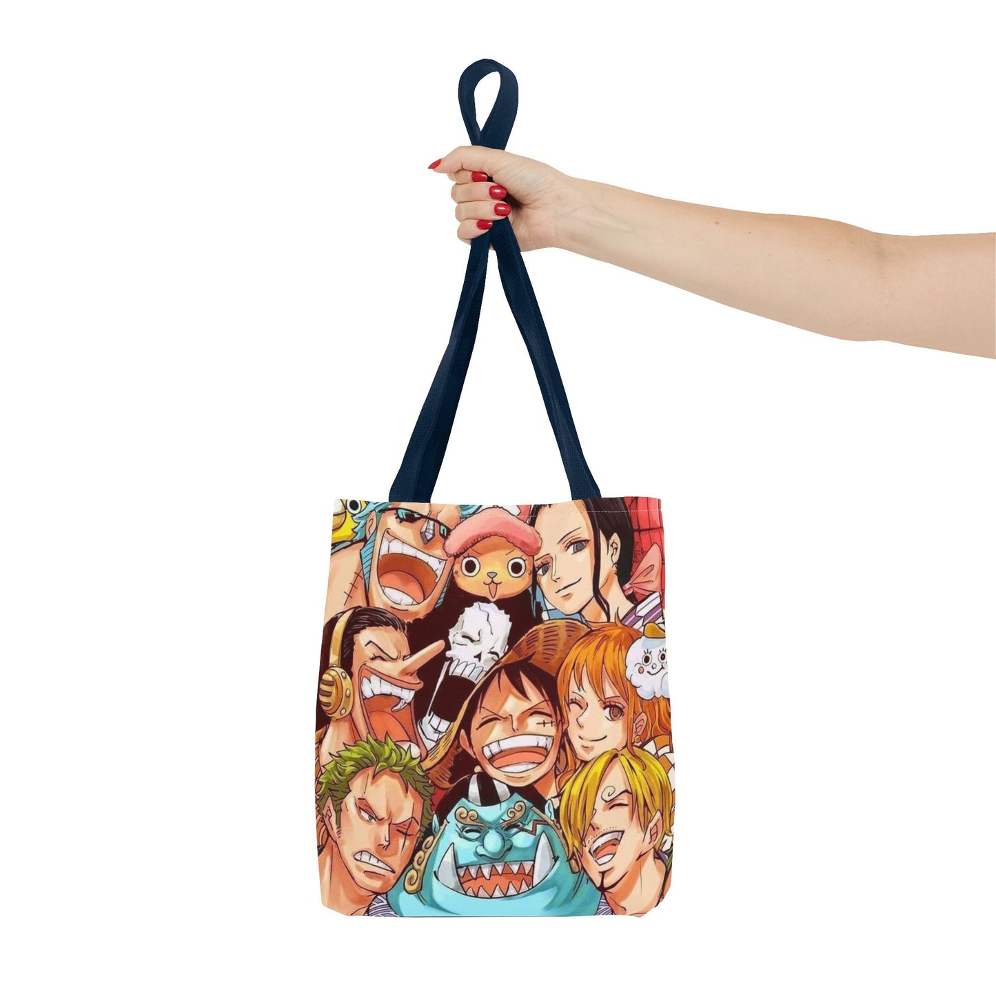 One Piece Anime Crew Smile Tote Bag – Colorful Manga Character All-Over Print