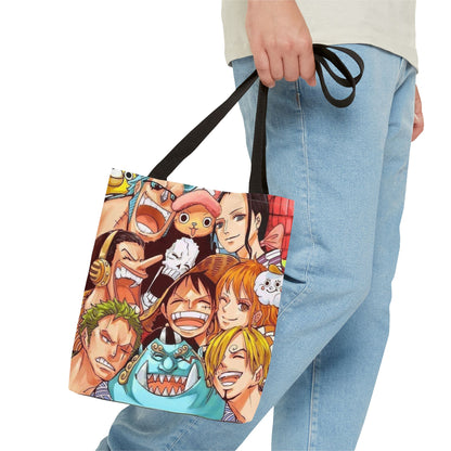 One Piece Anime Crew Smile Tote Bag – Colorful Manga Character All-Over Print