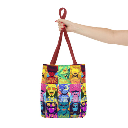 One Piece Anime Colorful Pop-Art Character Tote Bag – Vibrant Anime Collage AOP