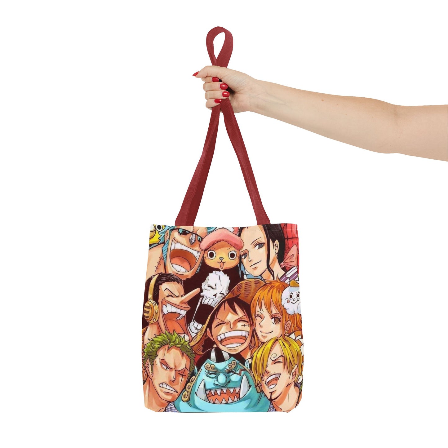 One Piece Anime Crew Smile Tote Bag – Colorful Manga Character All-Over Print