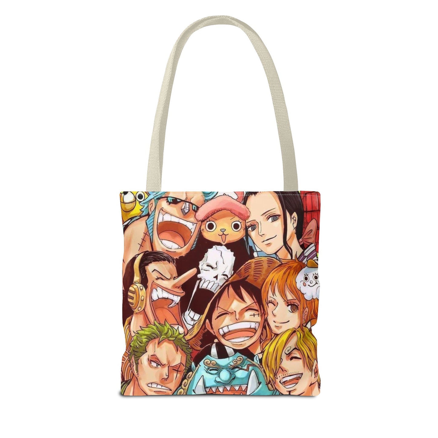 One Piece Anime Crew Smile Tote Bag – Colorful Manga Character All-Over Print